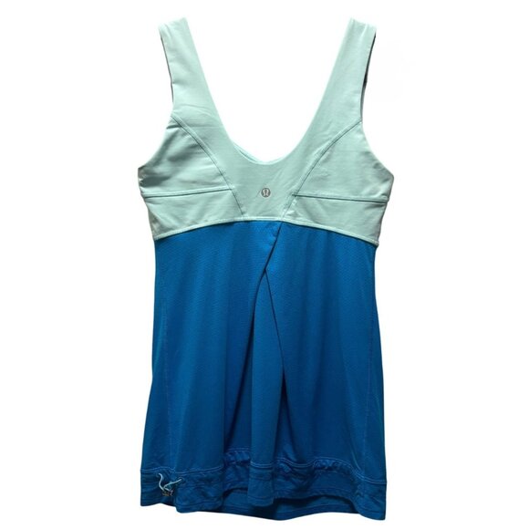 Lululemon Womens Run Tame Me Tank Beach Blanket Blue Aqua Size 6 - Picture 5 of 10